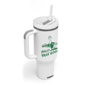 Philly Goose Tumbler With Handle Funny Philadelphia Fan Silly Gooses TS10 Print Your Wear