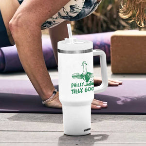 Philly Goose Tumbler With Handle Funny PFE Fan Silly Gooses TS10 Print Your Wear