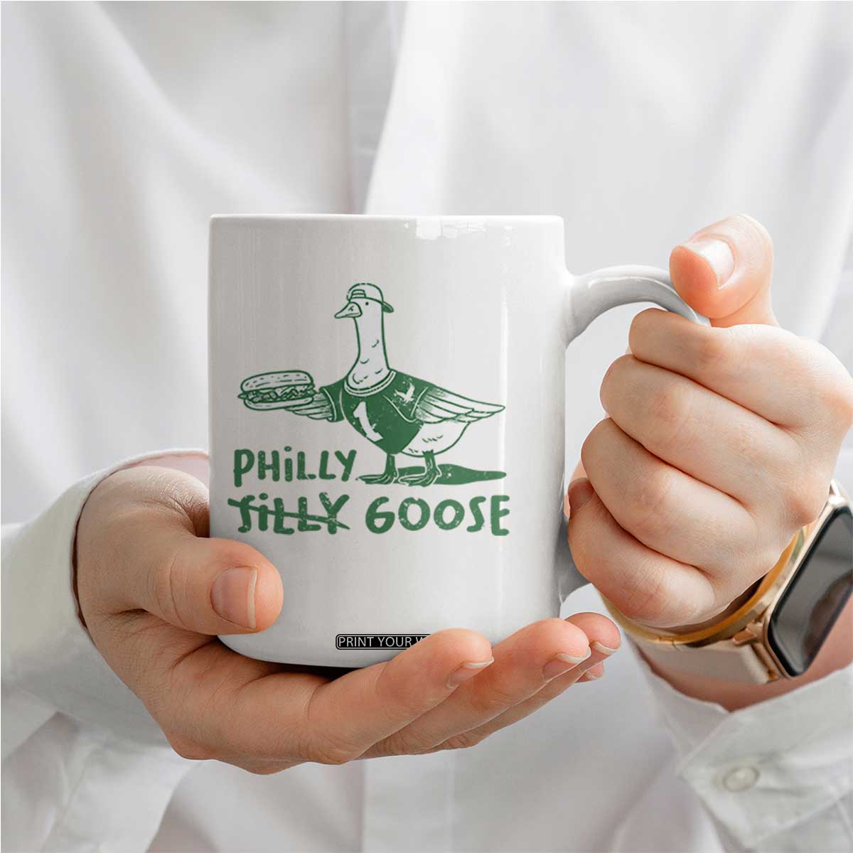 Philly Goose Coffee Mug Funny Philadelphia Fan Silly Gooses TS10 Print Your Wear