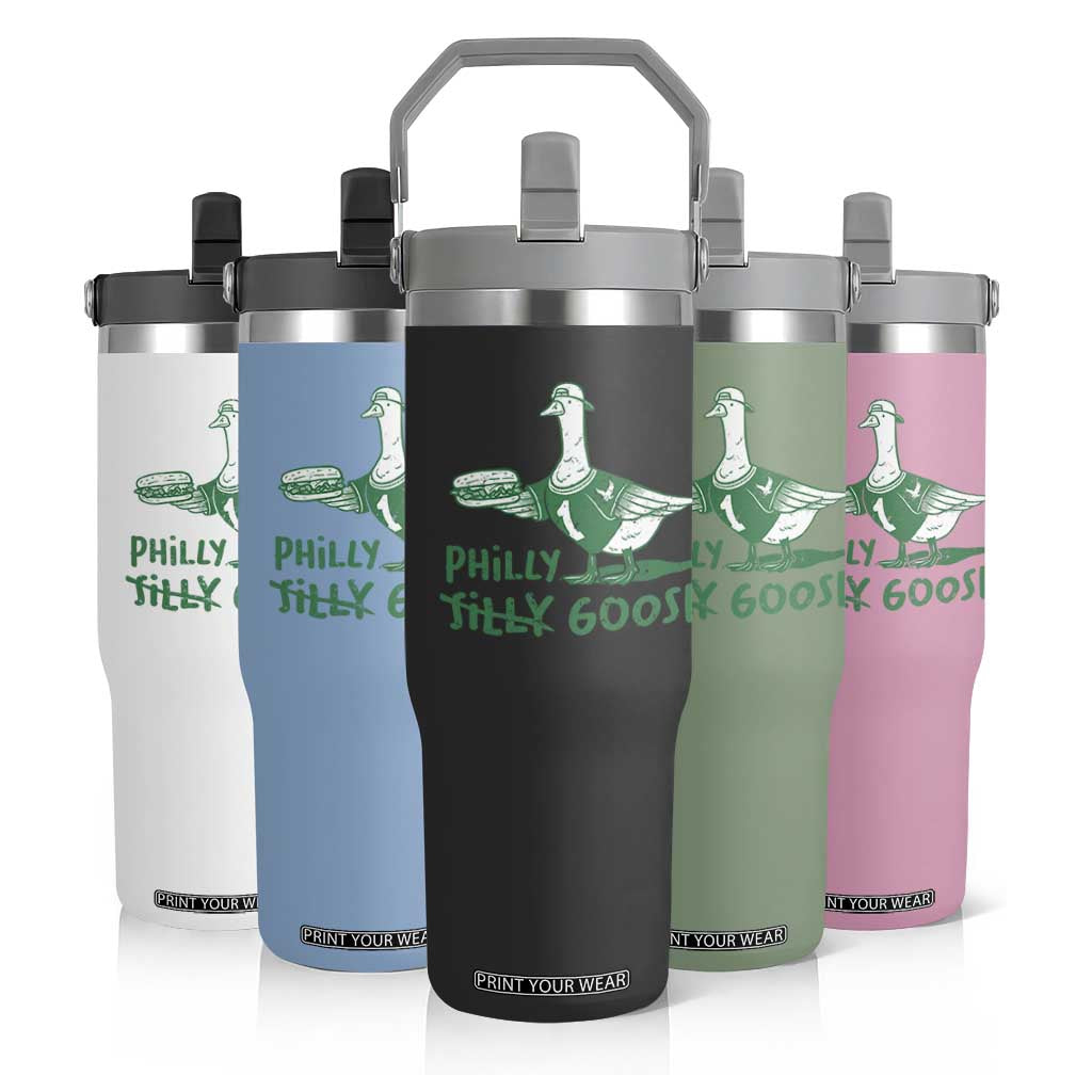 Philly Goose Flip Straw Tumbler Funny PFE Fan Silly Gooses TS10 Print Your Wear