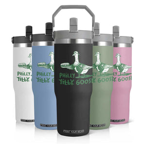 Philly Goose Flip Straw Tumbler Funny Philadelphia Fan Silly Gooses TS10 Print Your Wear