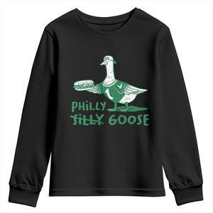 Philly Goose Youth Sweatshirt Funny Philadelphia Fan Silly Gooses TS10 Black Print Your Wear