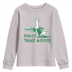 Philly Goose Youth Sweatshirt Funny Philadelphia Fan Silly Gooses TS10 Ice Gray Print Your Wear
