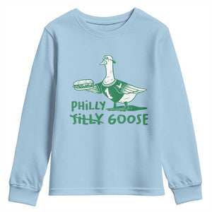 Philly Goose Youth Sweatshirt Funny Philadelphia Fan Silly Gooses TS10 Light Blue Print Your Wear