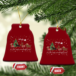 Dachshund Christmas Ceramic Ornament Funny Weiner Dog Lovers Its The Most Wienderful Time TS10 Print Your Wear