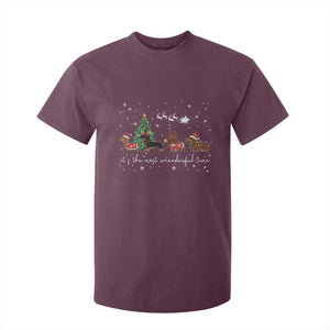 Dachshund Christmas T Shirt For Kid Funny Weiner Dog Lovers Its The Most Wienderful Time TS10 Maroon Print Your Wear