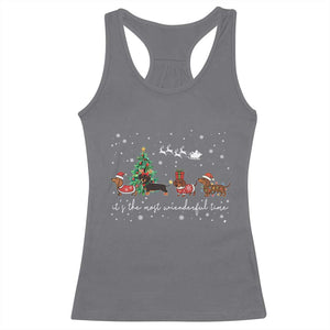 Dachshund Christmas Racerback Tank Top Funny Weiner Dog Lovers Its The Most Wienderful Time TS10 Charcoal Print Your Wear