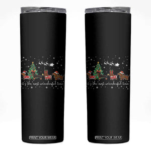 Dachshund Christmas Skinny Tumbler Funny Weiner Dog Lovers Its The Most Wienderful Time TS10 Black Print Your Wear