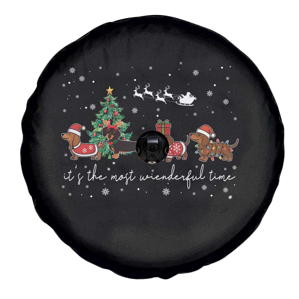 Dachshund Christmas Spare Tire Cover Funny Weiner Dog Lovers Its The Most Wienderful Time TS10 Print Your Wear