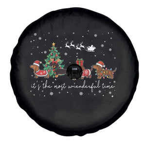 Dachshund Christmas Spare Tire Cover Funny Weiner Dog Lovers Its The Most Wienderful Time TS10 Print Your Wear