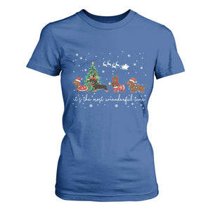 Dachshund Christmas T Shirt For Women Funny Weiner Dog Lovers Its The Most Wienderful Time TS10 Royal Blue Print Your Wear
