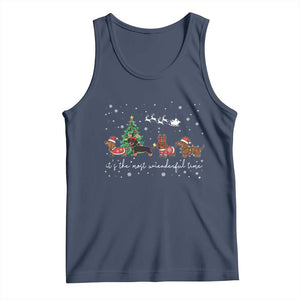 Dachshund Christmas Tank Top Funny Weiner Dog Lovers Its The Most Wienderful Time TS10 Navy Print Your Wear