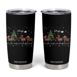 Dachshund Christmas Tumbler Cup Funny Weiner Dog Lovers Its The Most Wienderful Time TS10 Black Print Your Wear