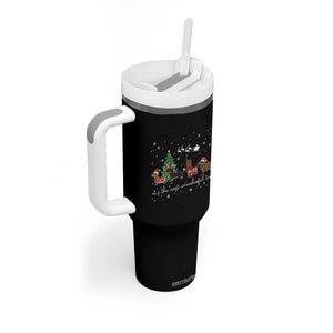 Dachshund Christmas Tumbler With Handle Funny Weiner Dog Lovers Its The Most Wienderful Time TS10 Print Your Wear