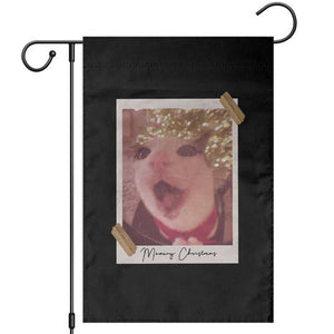 Meowy Christmas Garden Flag Funny Cat Lovers Xmas Vintage Photo TS10 Black Print Your Wear