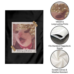 Meowy Christmas Garden Flag Funny Cat Lovers Xmas Vintage Photo TS10 Print Your Wear