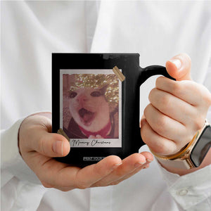 Meowy Christmas Coffee Mug Funny Cat Lovers Xmas Vintage Photo TS10 Print Your Wear