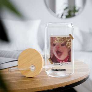 Meowy Christmas Glass Can Funny Cat Lovers Xmas Vintage Photo TS10 Print Your Wear