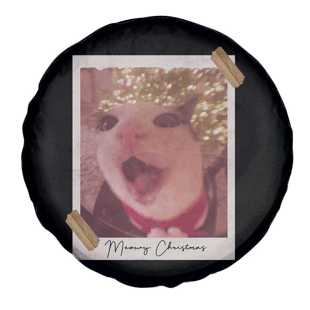 Meowy Christmas Spare Tire Cover Funny Cat Lovers Xmas Vintage Photo TS10 Print Your Wear