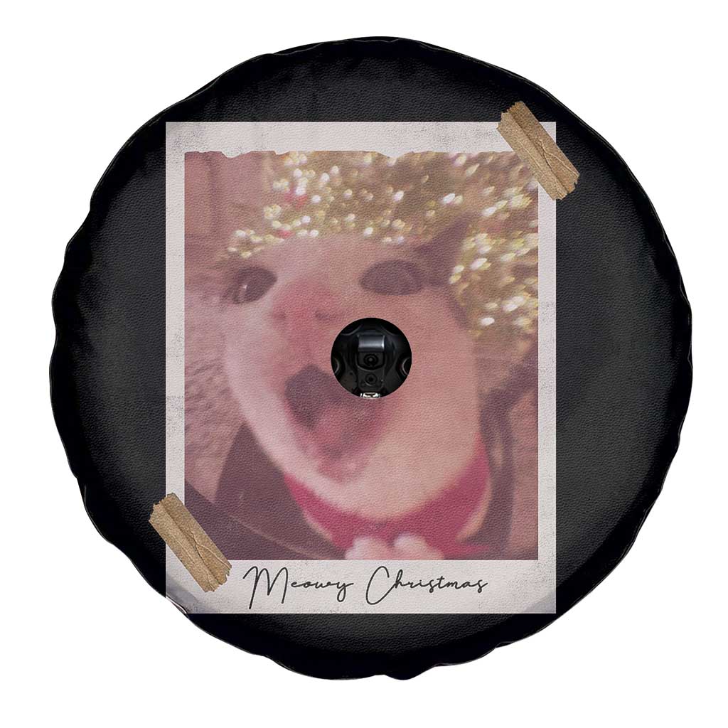 Meowy Christmas Spare Tire Cover Funny Cat Lovers Xmas Vintage Photo TS10 Print Your Wear
