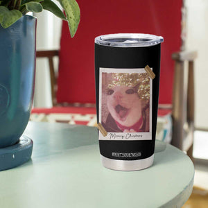 Meowy Christmas Tumbler Cup Funny Cat Lovers Xmas Vintage Photo TS10 Print Your Wear