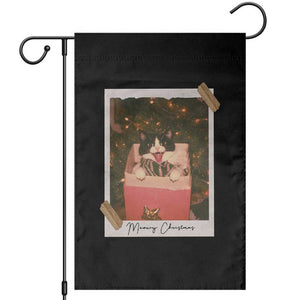 Meowy Christmas Garden Flag Cute Cat Lovers Xmas Retro Vintage Photo TS10 Black Print Your Wear
