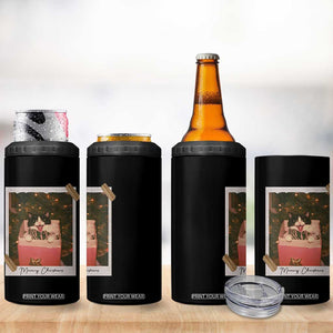Meowy Christmas 4 in 1 Can Cooler Tumbler Cute Cat Lovers Xmas Retro Vintage Photo TS10 Print Your Wear
