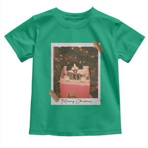 Meowy Christmas Toddler T Shirt Cute Cat Lovers Xmas Retro Vintage Photo TS10 Irish Green Print Your Wear