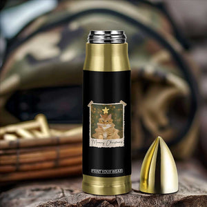 Meowy Christmas Bullet Tumbler Funny Cat Xmas Tree Retro Vintage Photo TS10 Print Your Wear