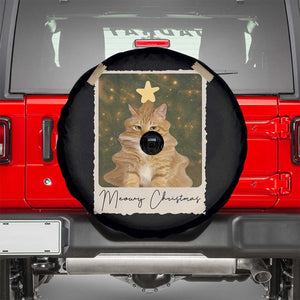 Meowy Christmas Spare Tire Cover Funny Cat Xmas Tree Retro Vintage Photo TS10 Black Print Your Wear