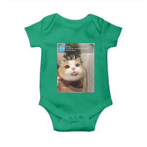 Funny Cat Christmas Baby Onesie Ring There is Motion at Your Front Door Meme Xmas Tree TS10 Irish Green Print Your Wear