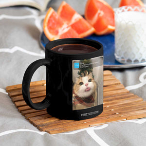 Funny Cat Christmas Coffee Mug Ring There is Motion at Your Front Door Meme Xmas Tree TS10 Print Your Wear