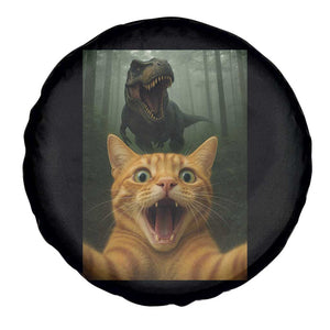 Cat Selfie With Dinosaur Spare Tire Cover Funny Cat Gifts TS10 Print Your Wear