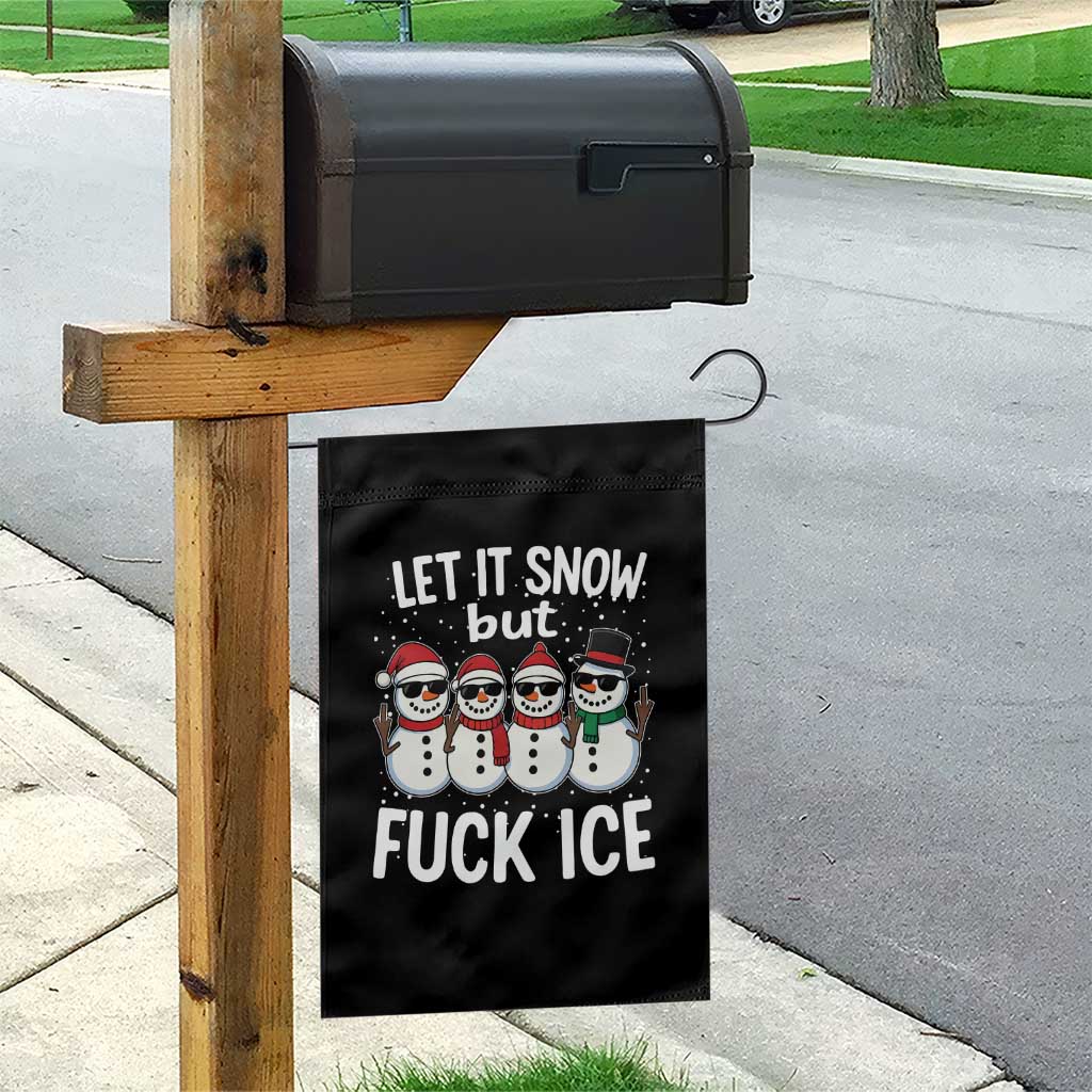 Anti ICE Christmas Garden Flag Funny Snowman Cute Finger Let It Snow Funny FDT TS10 Print Your Wear