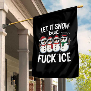 Anti ICE Christmas Garden Flag Funny Snowman Cute Finger Let It Snow Funny FDT TS10 Print Your Wear