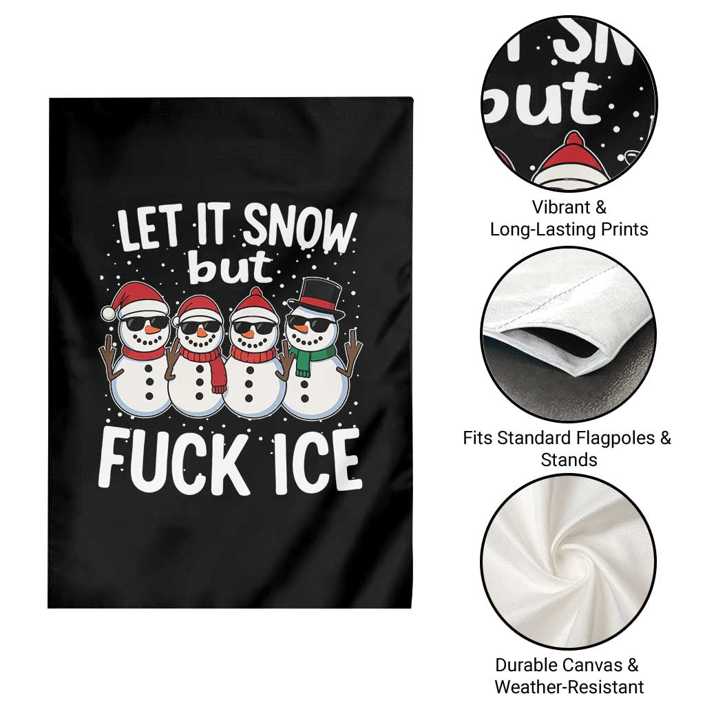 Anti ICE Christmas Garden Flag Funny Snowman Cute Finger Let It Snow Funny FDT TS10 Print Your Wear