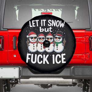 Anti ICE Christmas Spare Tire Cover Funny Snowman Cute Finger Let It Snow Funny FDT TS10 Black Print Your Wear
