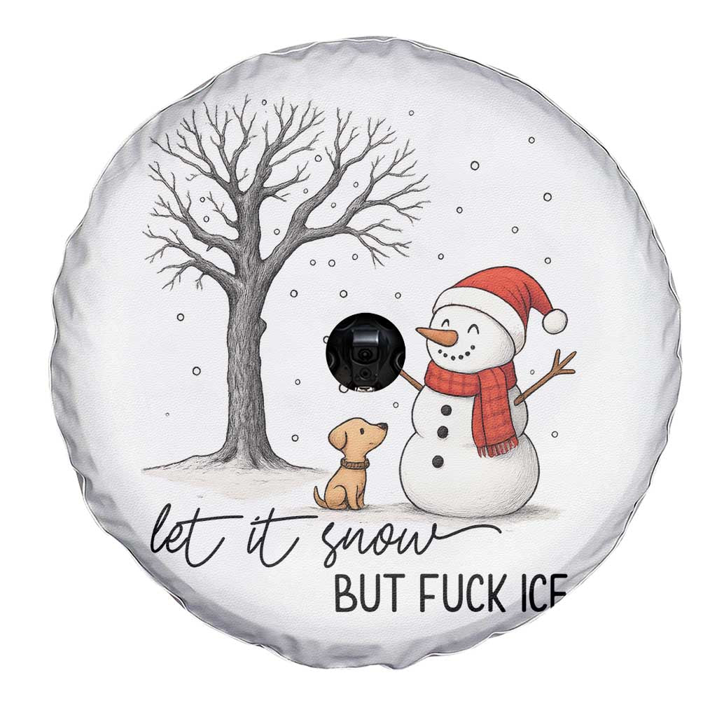 Let It Snow But Fuck Ice Spare Tire Cover Funny Snowman Christmas Winter TS10 Print Your Wear