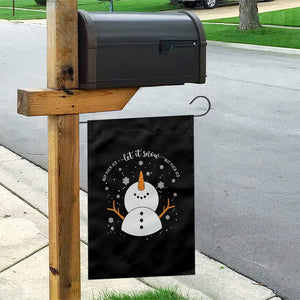 Anti ICE Christmas Garden Flag Let It Snow But Fuck Ice Cute Snowman Winter TS10 Print Your Wear