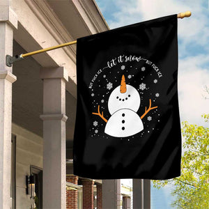Anti ICE Christmas Garden Flag Let It Snow But Fuck Ice Cute Snowman Winter TS10 Print Your Wear