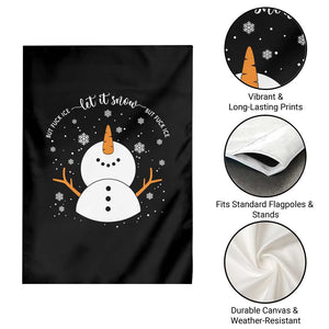 Anti ICE Christmas Garden Flag Let It Snow But Fuck Ice Cute Snowman Winter TS10 Print Your Wear