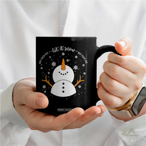 Anti ICE Christmas Coffee Mug Let It Snow But Fuck Ice Cute Snowman Winter TS10 Print Your Wear