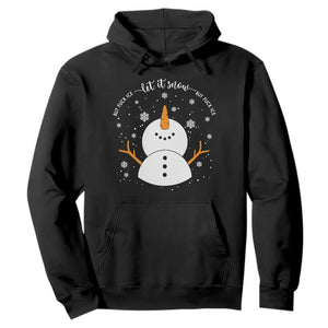 Anti ICE Christmas Hoodie Let It Snow But Fuck Ice Cute Snowman Winter TS10 Black Print Your Wear