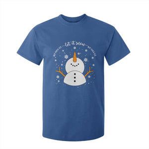 Anti ICE Christmas T Shirt For Kid Let It Snow But Fuck Ice Cute Snowman Winter TS10 Royal Blue Print Your Wear