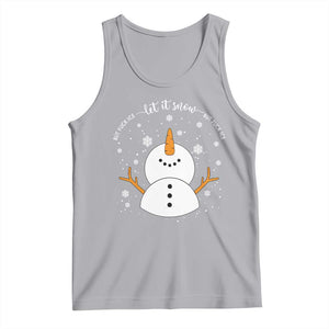 Anti ICE Christmas Tank Top Let It Snow But Fuck Ice Cute Snowman Winter TS10 Athletic Heather Print Your Wear