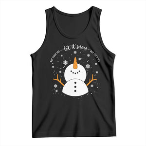 Anti ICE Christmas Tank Top Let It Snow But Fuck Ice Cute Snowman Winter TS10 Black Print Your Wear