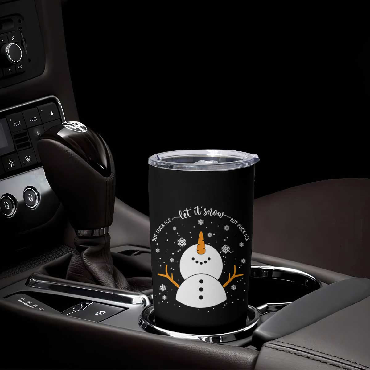 Anti ICE Christmas Tumbler Cup Let It Snow But Fuck Ice Cute Snowman Winter TS10 Print Your Wear