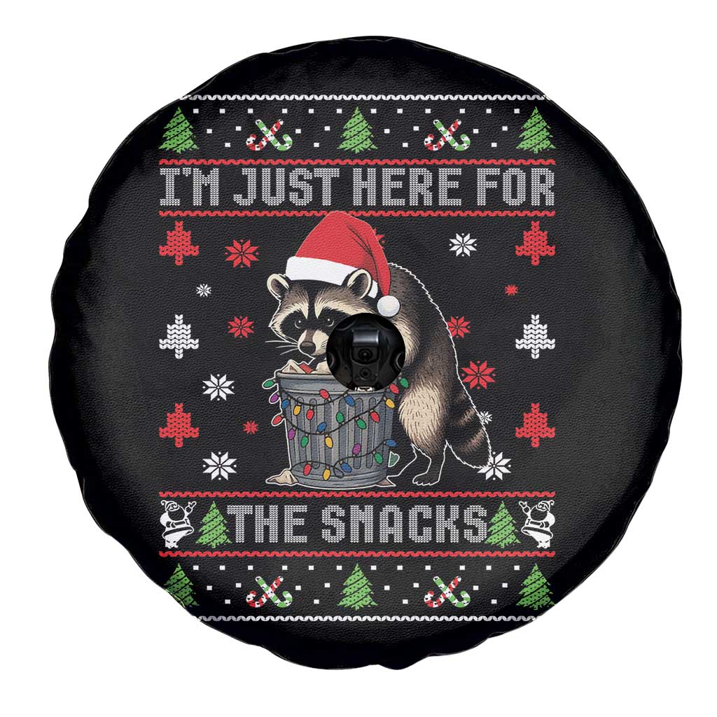 Funny Raccoon Ugly Christmas Spare Tire Cover I'm Just Here for The Snacks Cute Trash Panda TS10 Print Your Wear