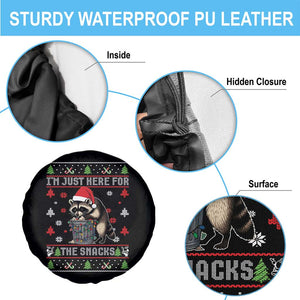 Funny Raccoon Ugly Christmas Spare Tire Cover I'm Just Here for The Snacks Cute Trash Panda TS10 Print Your Wear