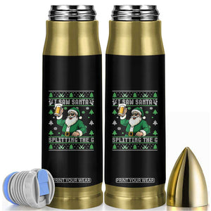 Funny Santa Ugly Christmas Bullet Tumbler Drinking Beer Splitting G Inappropriate Adult Humor TS10 Black Print Your Wear